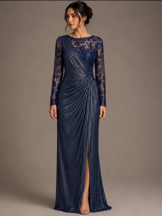 Tadashi Shoji Dresses & Skirts - Tadashi Shoji Formal Gown Midnight Blue Medium NWT